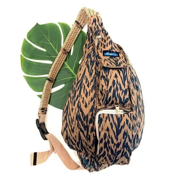 New✨ KAVU Chevron Shore Rope Sling Bag - Picture 4 of 12
